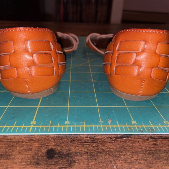 Leather Brown Caged Sandals - Picture 4 of 5